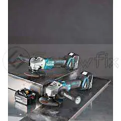 DGA508RFJ1: CORDLESS ANGLE GRINDER DGA508RFE + makpac + Flexible Grinding Wheel (5pcs.) - Master