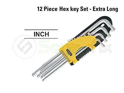 Stanley 12pcs Long Ball Point HEX Key - Master