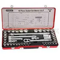 Stanley 43PCS  1/2 SQ. DR. 12PT SOCKET SET MET/IMP - Master