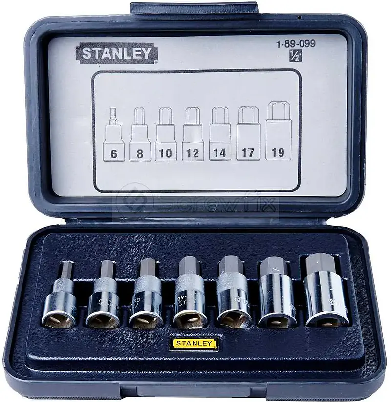 7PC 1/2 SQ. DR. HEX BIT SOCKET SET  MET - Master