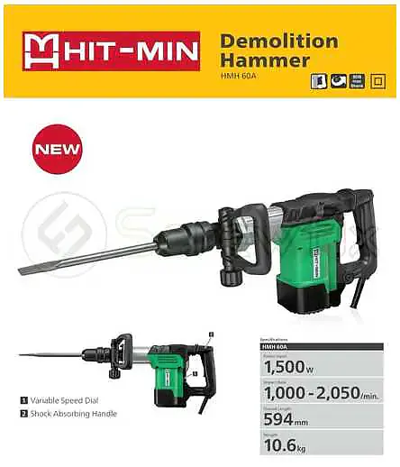 HMH 60A HITMIN Demolition Hammer 10Kg - Master