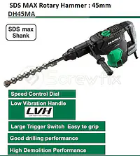 DH45MA - SDS MAX 45mm Rotary Hammer - Master