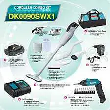 DK0090SWX1: CORDLESS CLEANER DCL180 + DF001D + DC18SD + BL1815N x 1 + Acc + Tool Bag - Master