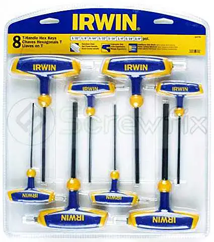 T HANDLE HEX KEY SET (IMPERIAL)3/32",1/8",9/64",5/32",3 - Master