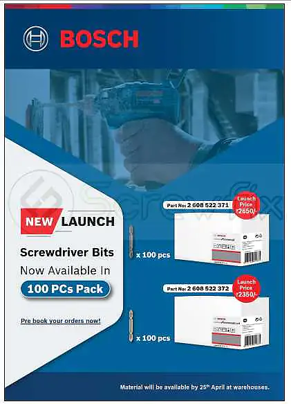 Bosch Screw Driver Bits-100 Pcs Pack - Master