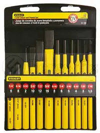 Stanley 12 PC PUNCH & CHISEL KIT - Master