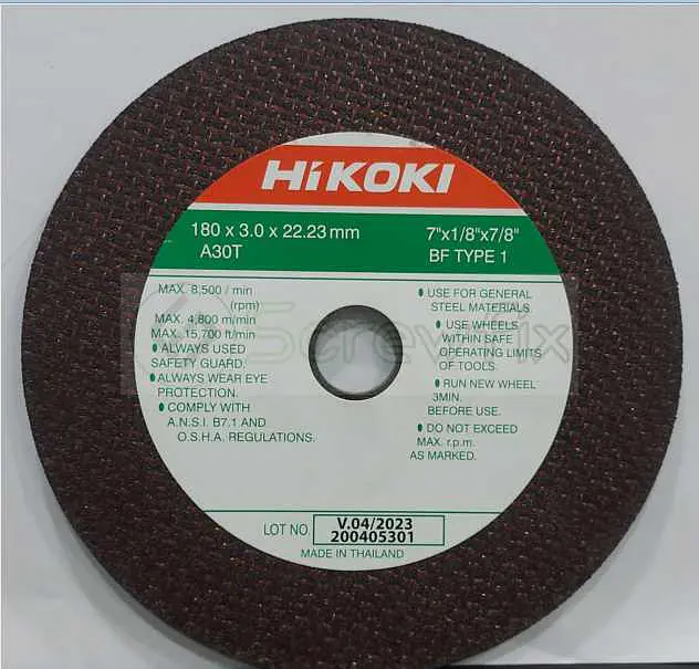 HiKOKI 7"(180x3x22.23mm) Cut-Off Wheel - Master