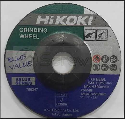 5 inch Grinding Wheel (Metal)- Blue Value - Master